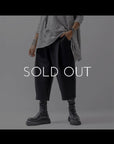 【NOSTRASANTISSIMA】 UNISEX STRETCH FRONT TUCK PANTS P118_BLACK