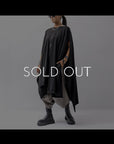 【Primordial is Primitive】 ASYMMETRY OVERSIZED COTTON LONG TOP 100RO_BLACK