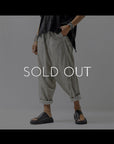 【studio b3】 UNISEX LIGHT COTTON SARROUEL PANTS BZB1668_SAGE BEIGE OLD DYE