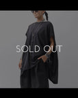 【PLÜ】 OVER SIZED COTTON STRETCH TOP 5019_BLACK