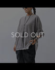 【sanctamuerte】BACK DRAPE&COTTON LIGHT SWEAT TOP S04/M1_GREY