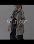 【RUNDHOLZ】 UNISEX DOUBLE LAYERED ZIP-UP HOODIE_SAND CLOUD
