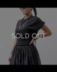 【thom/krom】 COTTON & MODAL FRENCH SLEEVE TOP WTS564_BLACK